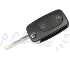 Audi 2 Butonlu Anahtar Kabı - Oval - Sustalı