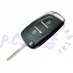 Peugeot 2 Butonlu Anahtar Kabı Sustalı - Pil Yataklı - Çevirici 