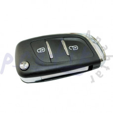 Peugeot 2 Butonlu Anahtar Kabı Sustalı - Pil Yataklı - Çevirici 