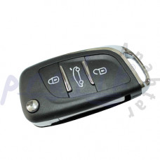 Peugeot 3 Butonlu Anahtar Kabı Sustalı - Pil Yataklı - Çevirici 