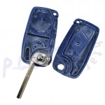 Fiat 2-3 Butonlu Anahtar Kabı - Mavi - Arkadan Pilli