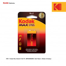 Kodak K9V-1 Max Alkalin 9 Volt Pil Tekli Paket