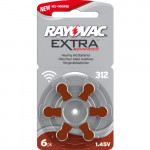 Rayovac Extra 312 PR41 6 Adet Pil